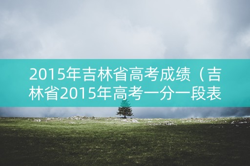 2015年吉林省高考成绩（吉林省2015年高考一分一段表）