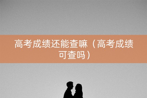 高考成绩还能查嘛（高考成绩可查吗）