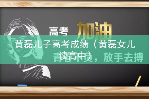 黄磊儿子高考成绩（黄磊女儿读高中）