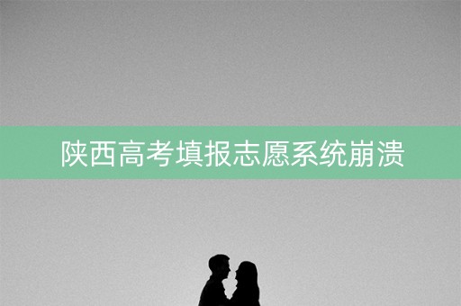陕西高考填报志愿系统崩溃 陕西高考填报志愿系统崩溃