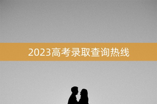 2023高考录取查询热线