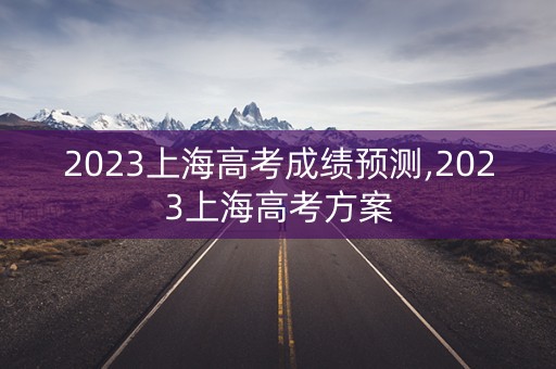 2023上海高考成绩预测,2023上海高考方案