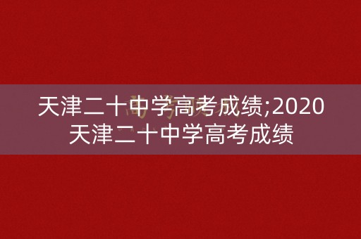 天津二十中学高考成绩;2020天津二十中学高考成绩