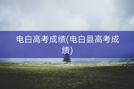 电白高考成绩(电白县高考成绩)
