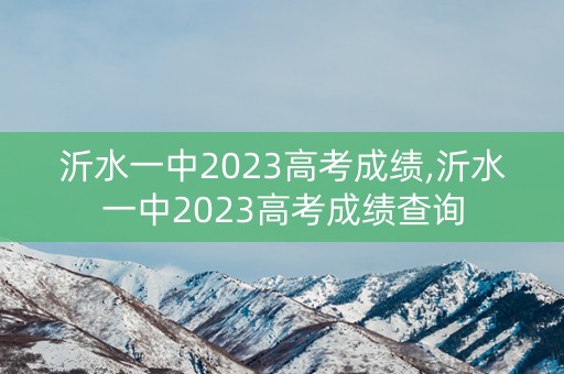 沂水一中2023高考成绩,沂水一中2023高考成绩查询