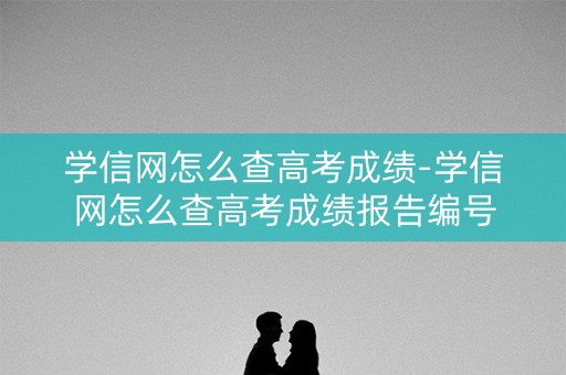 学信网怎么查高考成绩-学信网怎么查高考成绩报告编号