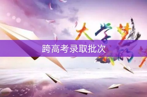 跨高考录取批次