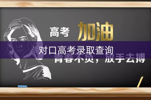 对口高考录取查询