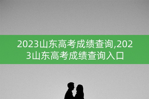 2023山东高考成绩查询,2023山东高考成绩查询入口