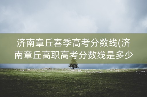 济南章丘春季高考分数线(济南章丘高职高考分数线是多少)