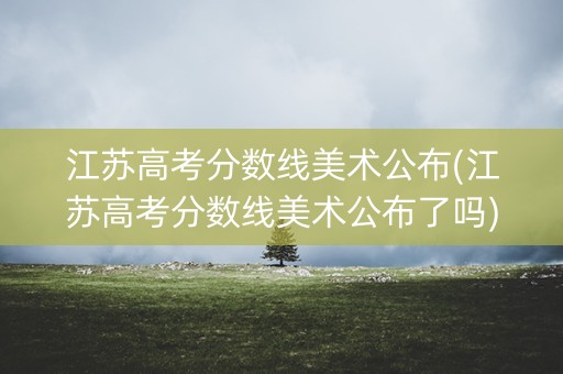 江苏高考分数线美术公布(江苏高考分数线美术公布了吗)