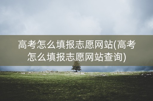 高考怎么填报志愿网站(高考怎么填报志愿网站查询) 高考怎么填报志愿网站(高考怎么填报志愿网站查询)