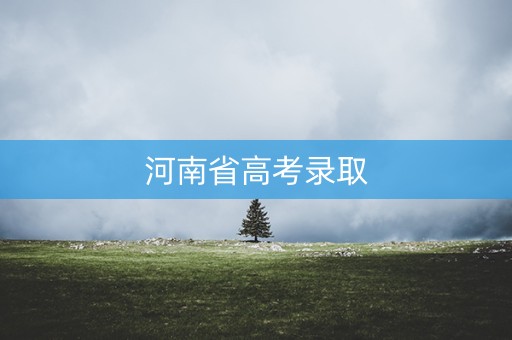 河南省高考录取 河南省高考录取