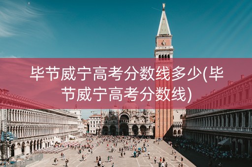 毕节威宁高考分数线多少(毕节威宁高考分数线)