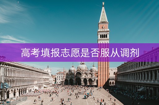 高考填报志愿是否服从调剂