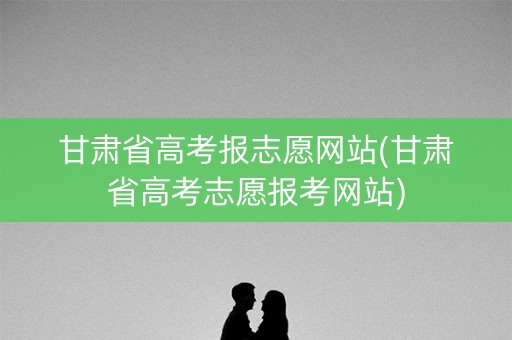 甘肃省高考报志愿网站(甘肃省高考志愿报考网站) 甘肃省高考报志愿网站(甘肃省高考志愿报考网站)