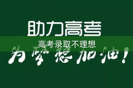 高考录取不理想