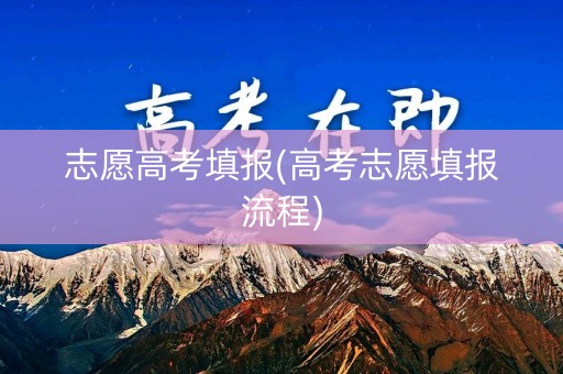 志愿高考填报(高考志愿填报流程)
