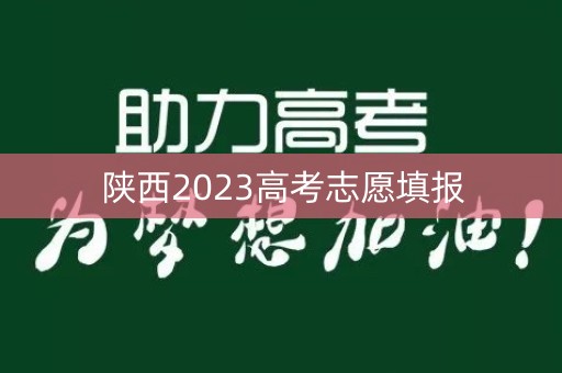 陕西2023高考志愿填报