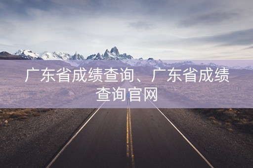 广东省成绩查询、广东省成绩查询官网