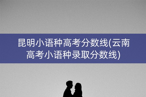 昆明小语种高考分数线(云南高考小语种录取分数线)